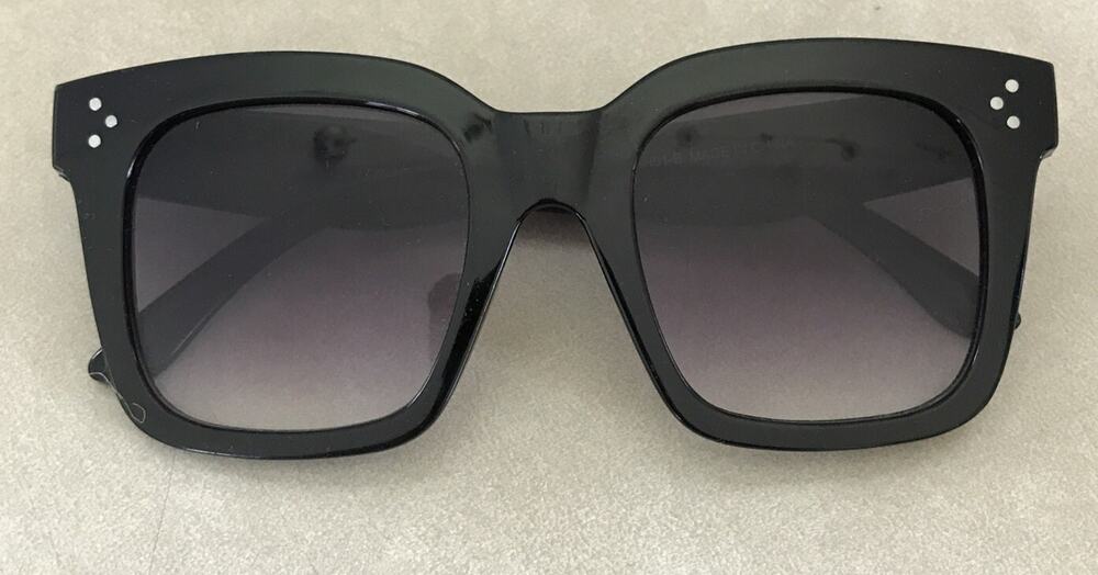 Mure + Grand Bash Block Black Retro Mod Square Frame Sunglasses BASH01-B